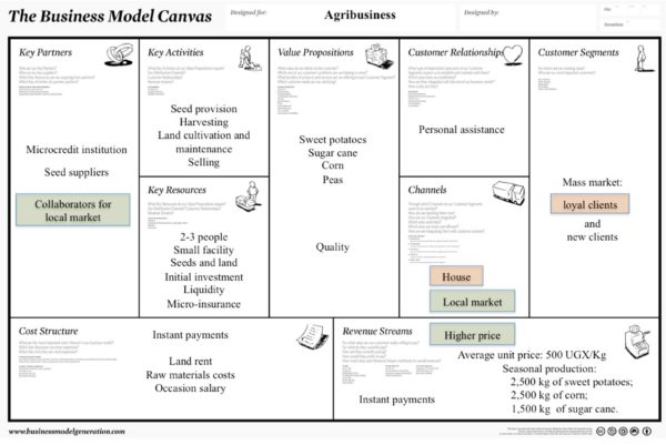 Fig. 1: The business model canvas of an agribusiness